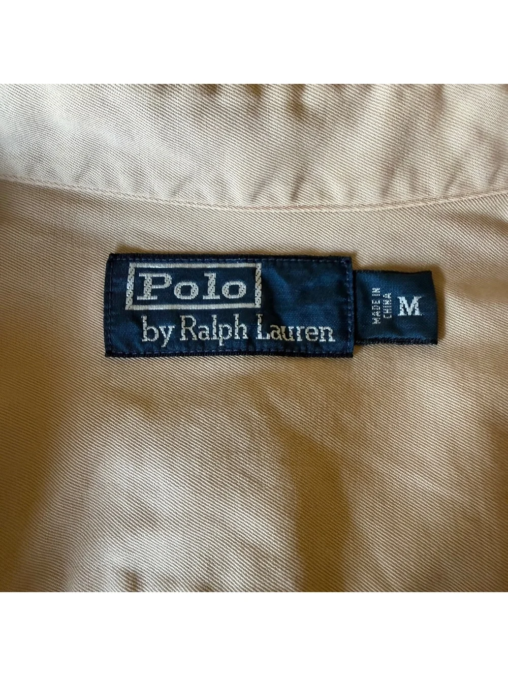 Vintage Y2K Polo Ralph Lauren Safari Utility Military Shirt Tan Cotton M